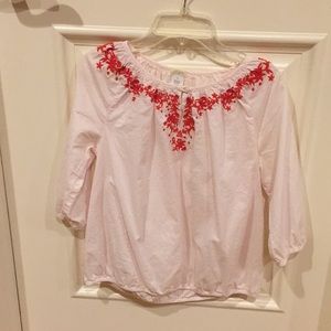 J Crew Kids Embroidered top